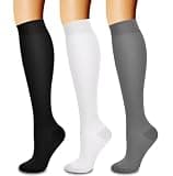 Laite Hebe compression socks,Black+White+Grey,S/M (3 pairs)