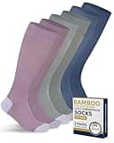 Pembrook® Light Compression Socks - 3 Pairs | 8-15 mmHg Light Compression Socks for Women and Men | Light Green, Light Blue, Rose | Mens and Womens Compression Socks