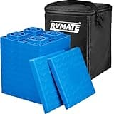 RVMATE 12 Pack RV Leveling Blocks, Heavy Duty Camper Leveling Blocks, Levelers for RVs, Reduce Trailer Movement, Trailer Leveling Blocks，RV Leveling System Great for Single and Dual Wheels