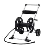 Liberty Garden 304 Explorer Two Wheel Hose Reel Cart, Aluminum, Holds 250-feet of 5/8" Hose, Silver/Black