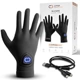 Copper Compression CopperVibe Vibration & Heat Gloves - Heated Hand Massage
