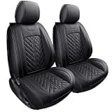 Tomatoman Tacoma Front Seat Covers Compatible with Toyota Tacoma 2005-2022 2023 2024 2025 2026 Trucks Access Crew Extended Double Cab TRD Sports SR V6 Heavy Duty Car Cushions(2 PCS Front/Black)