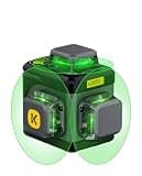 Fanttik D12 Ace Laser Level 360 Self Leveling, 3x360° Rechargeable 3D Green Cross Laser, Outdoor Pulse Mode, IP54 Durable, Easy to Use for Construction and Picture Hanging