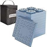 CircleRoad Heavy Duty RV Leveling Blocks 12 Pack, Interlocking Design Camper Leveling Blocks with Packing Bag, Ideal for Leveling Single and Dual Wheels (Gray)