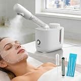 Fulog Facial Steamer Nano Ionic Face Steamer with 360° Rotating Arm, Esthetician Facial Steamer for Deep Cleaning, Portable Spa Facial Machine for Home Salon