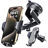 [True Military-Grade] Car Phone Holder VANMASS [Upgraded Strongest Suction&Clip] Cell Phone Mount for Dashboard Windshield Vent Kit, Truck Cradle Stand for iPhone 17 Pro Max 16 15 14 Android,Ink Black