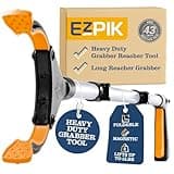 EZPIK Pro 43" Foldable Grabber Reacher Tool for Seniors - Grabbers for Elderly Reaching Tool Heavy Duty Pickup Trash Picker Upper Equipment - Claw Grabber Stick for Reaching Aids, Weed Gripper
