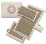UNMERA Acupressure Mat and Pillow Set, Natural Linen & Coconut Fiber Filling