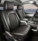 Umbrauto Seat Covers for Ford F150| Nappa Leather Pickup Truck Custom Fit Seatcovers for 2015-2025 2026 F150 SuperCrew/ 2017-2026 F250 F350 F450 Super Duty Crew Cab XL XLT Lariat King Ranch Platinum