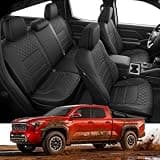 Super Cover® for Toyota Tacoma Seat Covers: 2026 2025 2024 Full Set Seat Covers for SR, SR5, TRD PreRunner, TRD Sport, TRD Off-Road, Limited Faux Nappa Leather Coverage, for Tacoma 4th Gen Accessories