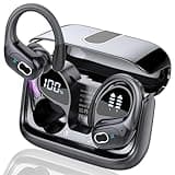 Wireless Earbuds 75hrs Bluetooth 5.4 Headphone Sport, 2026 Bluetooth Earbuds Stereo Deep Bass Over Ear Bud with Earhooks, ENC Noise Cancelling Mic, IPX7 Waterproof Earphone for Gym/Running/Workout