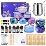SUPERSUN Candles Making Kit for Adult - Christmas DIY Gift for Beginner, Includes Beeswax, Essential Oils, Dyes, and More DIY Candle Making Supplies, Crafts for Adults