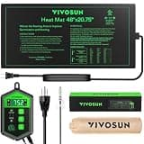 VIVOSUN 48" x 20.75" Seedling Heat Mat and Digital Thermostat Combo Set, UL & MET-Certified Warm Hydroponic Heating Pad for Germination, Indoor Gardening, Greenhouse
