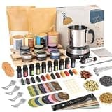 SAEUYVB Candle Making Kit - DIY Starter Soy Candle Making Supplies with Wax Melter, Including Soy Wax, 10 Candle Jars, 10 Pleasant Scents, Color Dyes & More,Perfect Candle Making Kit for Adults